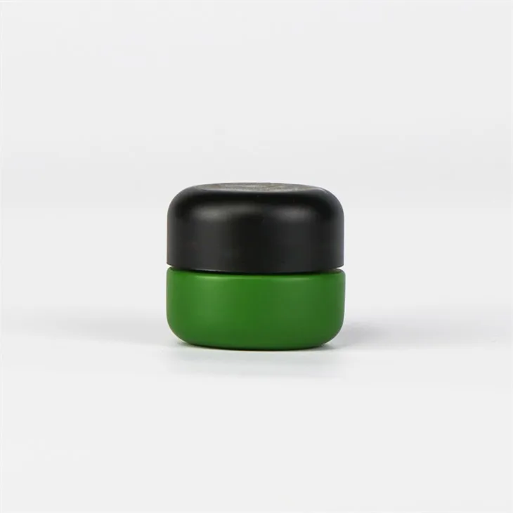 Wholesale Green Glass Jar With Black CR Cap