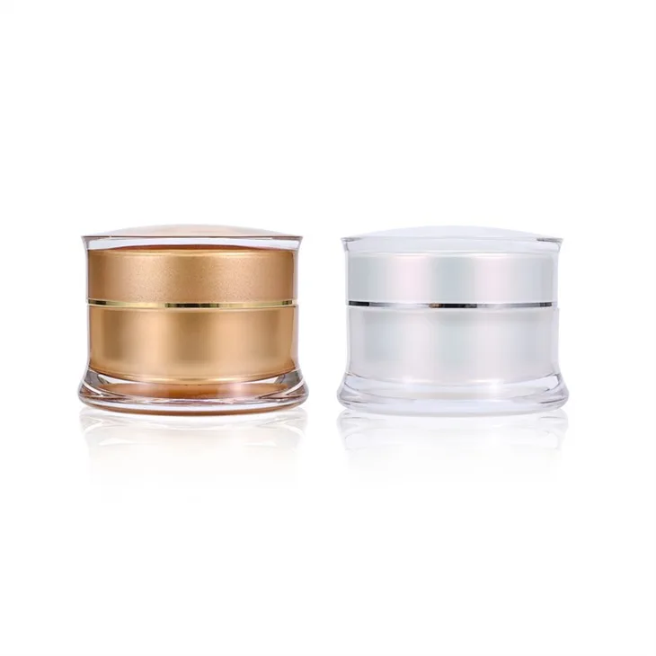 1 Oz Acrylic Cosmetic Jars White Empty Face Cream Containers