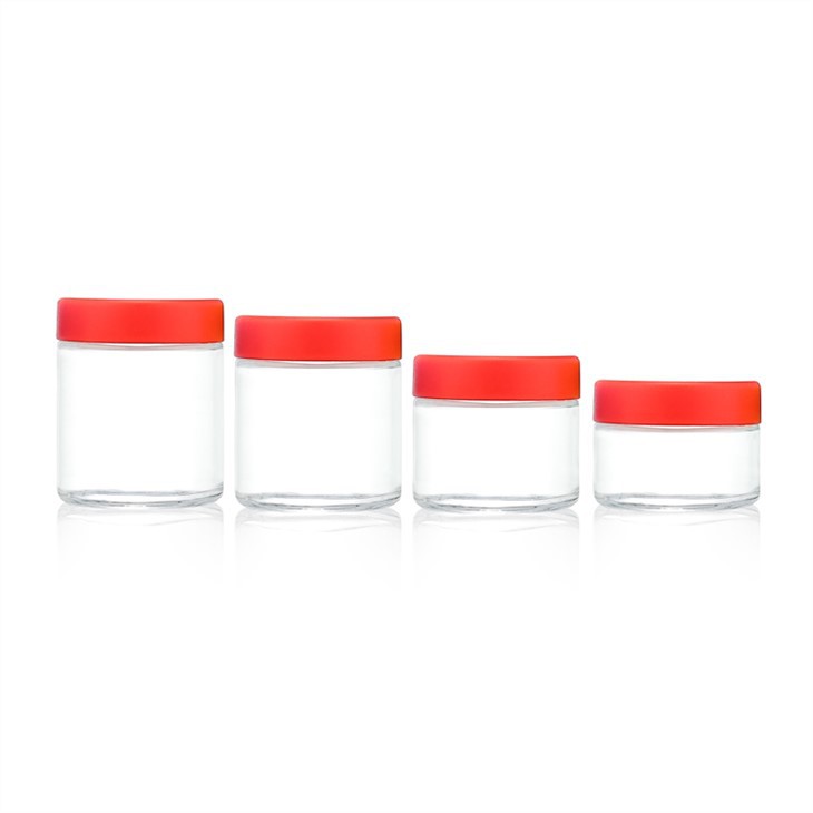 Frasco transparente a prueba de niños de 1 oz 2 oz 3 oz 4 oz