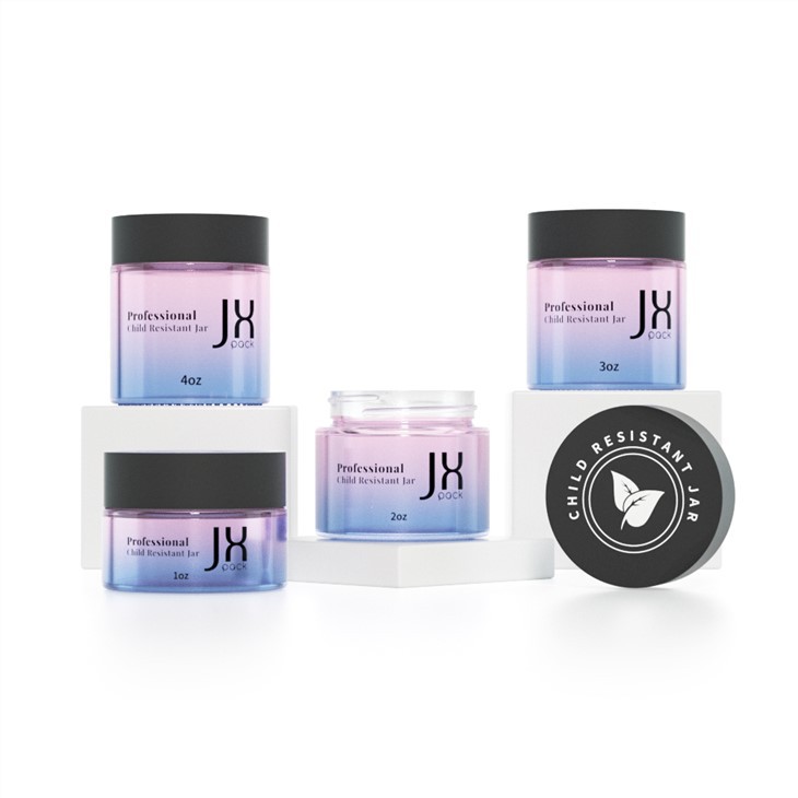1oz 2oz 3oz 4oz Round Child Proof Glass Jar