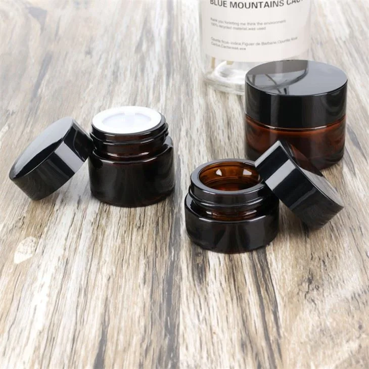 30 50 Ml Cosmetic Face Lotion Glass Jars With Screw Top Plastic Lid