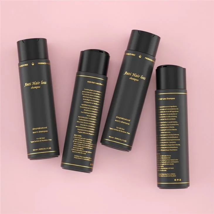 300ml Pet Black Shampoo And Conditioner Bottles Screw Lid