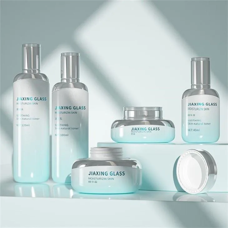 30g 50g 40ml Glass Skincare Bottles Set Packaging