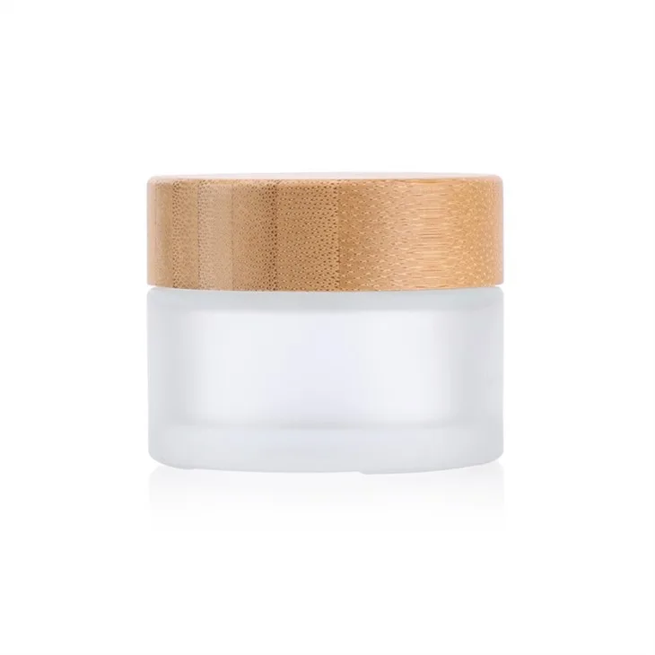 30g 50g Bamboo Cream Jars Cosmetic Pots With Wooden Lids