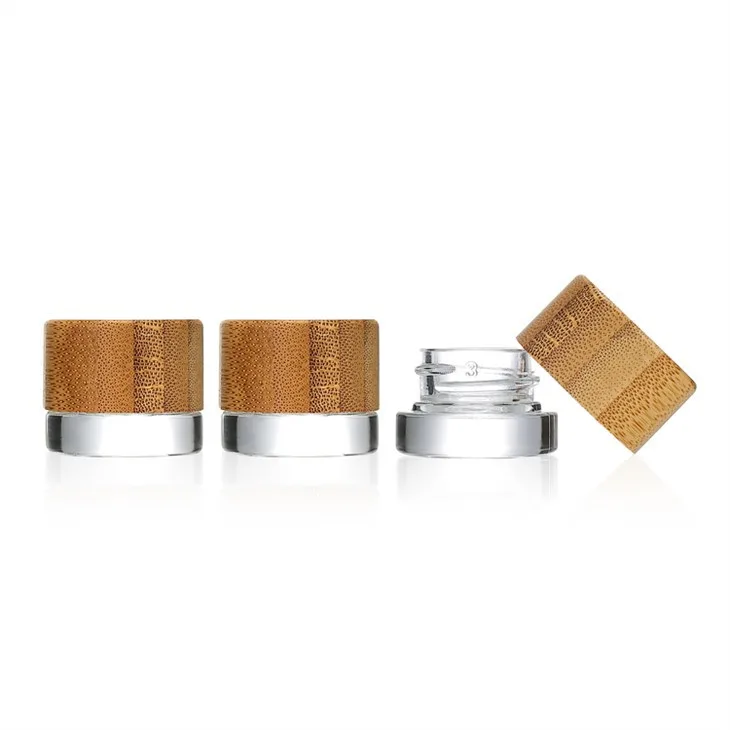 3g Childproof Bamboo Lid Weed Jar