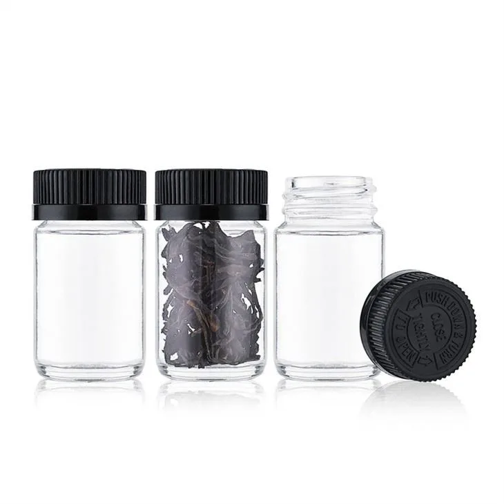40ml Hemp Jar With Black Smellproof Lid
