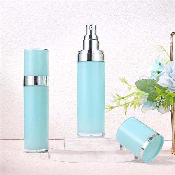 50ml Blue Plastic Foundation Pump Bottles