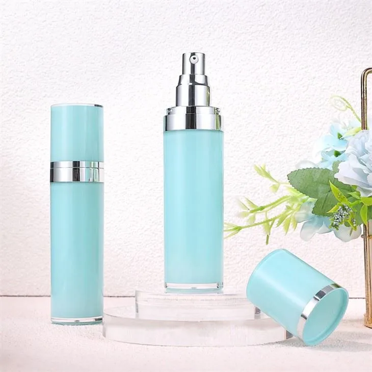 50ml Blue Plastic Foundation Pump Bottles