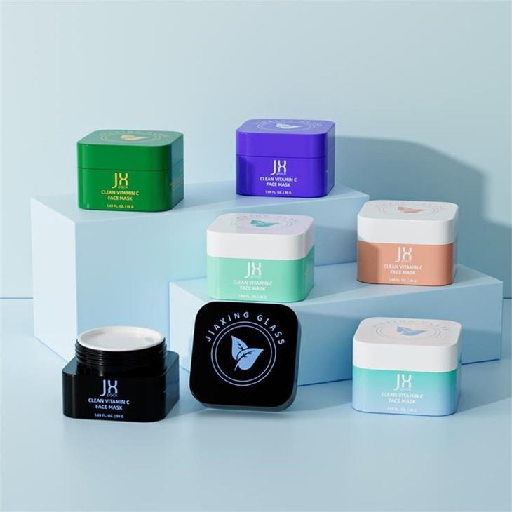 5g 10g Cosmetic Jars Packaging Plastic Square Empty Cream Jars
