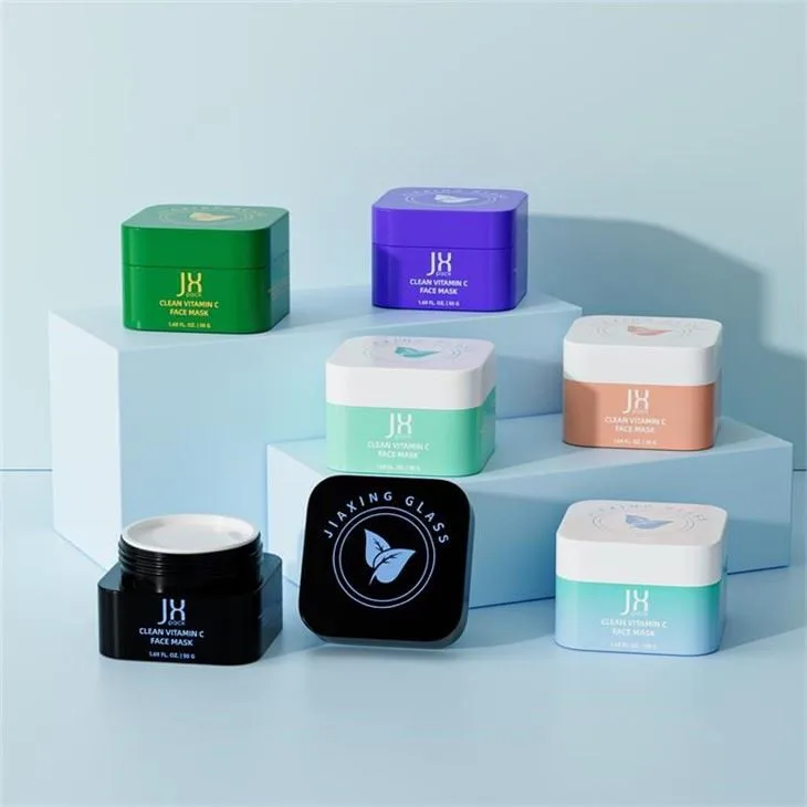 5g 10g Cosmetic Jars Packaging Plastic Square Empty Cream Jars