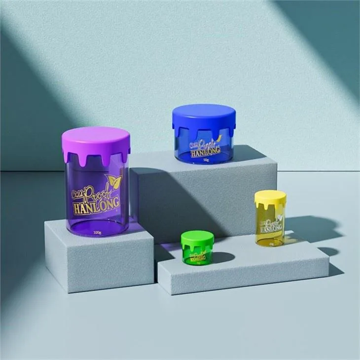 5ml 10ml Glass Concentrate Jar Silicone Lid