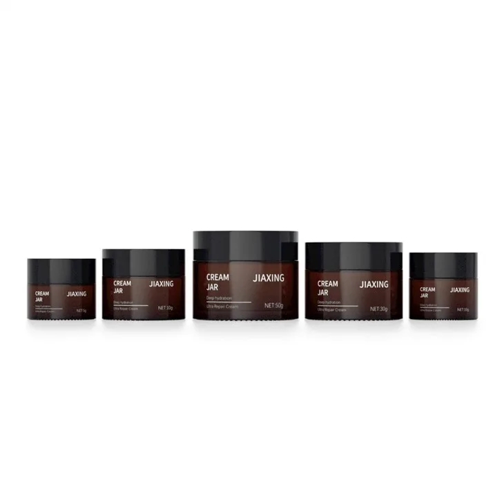 Amber 10G 20G 1 Oz Body Cream Glass Jars