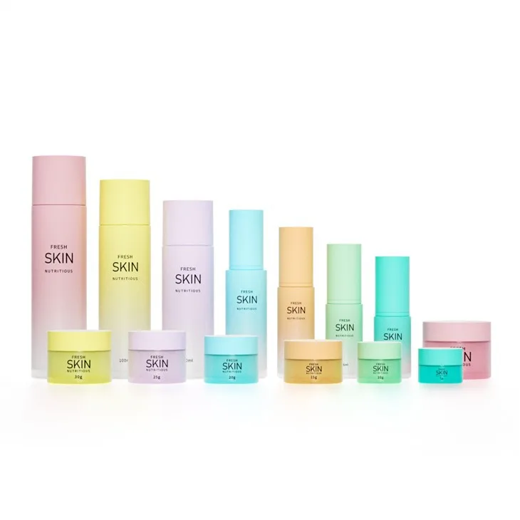 Colored Round Luxury Skincare Packaging