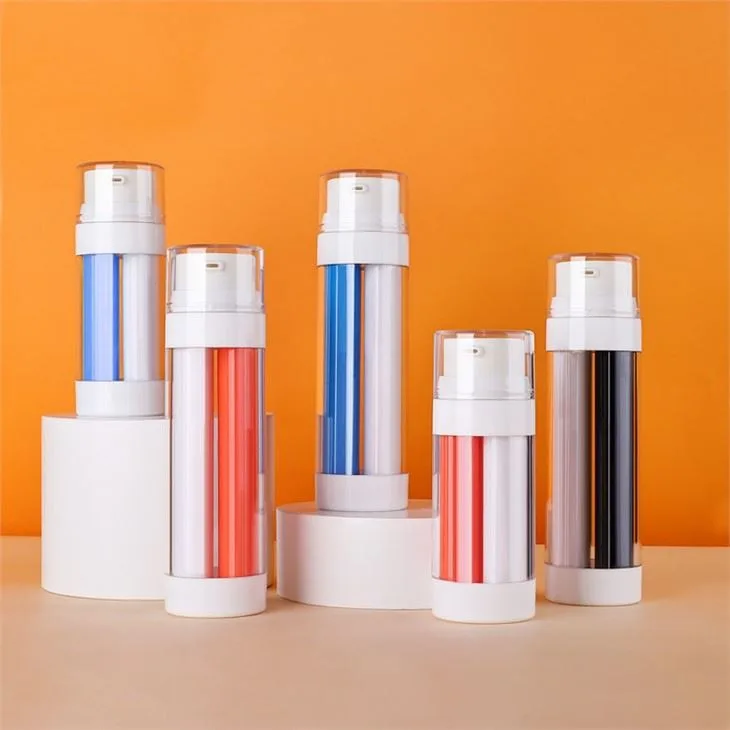 Double Tube Single Pump Lotion Bottle 15ml*2/25ml*2
