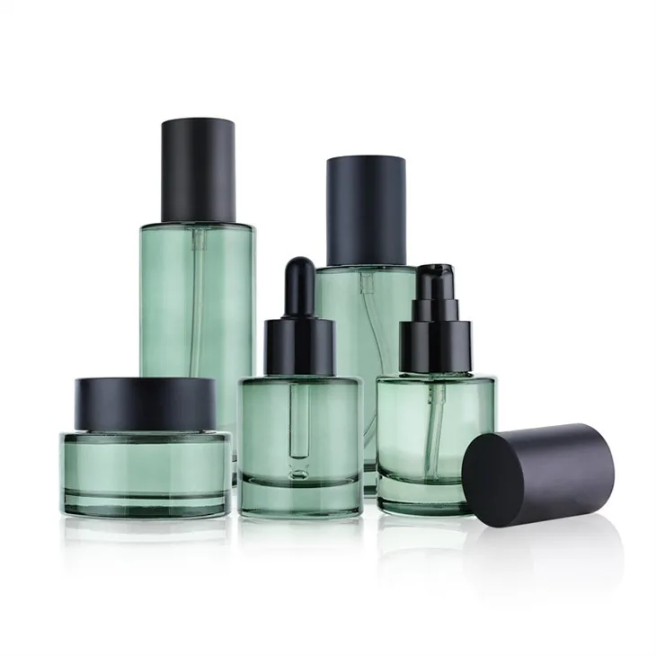 Glass Skincare Bottles And Jars 40ml 100ml Pump Cosmetic Bottles