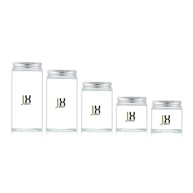 Heat Resistant 200ml 250ml Clear Small Glass Jar With Lid
