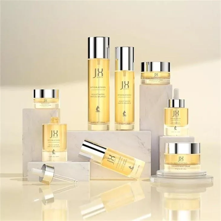 Luxury Thick Bottom Glass Cosmetic Bottles Set