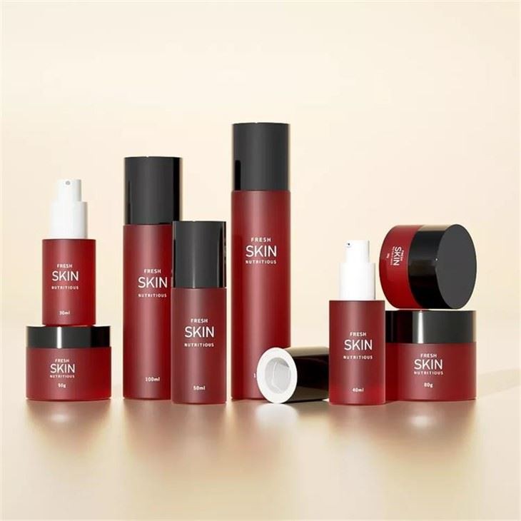 Round Luxury Cosmetic Containers Skincare Pump Bottles 30g 40ml 100ml