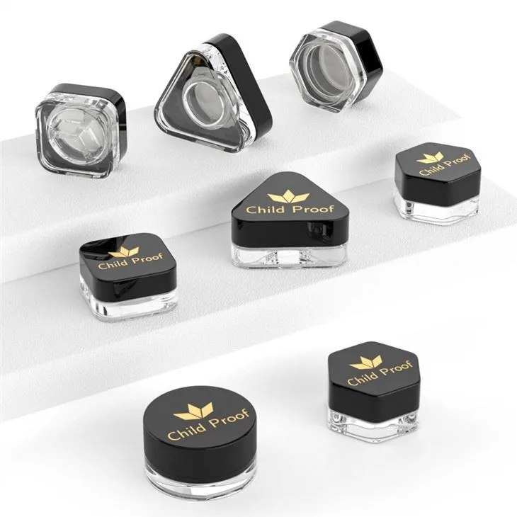 Small Concentrate Jar With Black Child Proof Cap