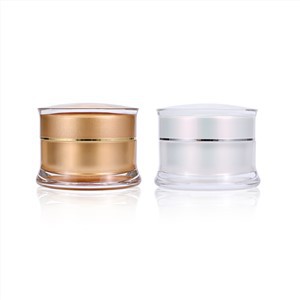 Frascos de acrílico de 1 onça para cosméticos, recipientes de creme facial vazios brancos