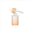 Glass Round Colored 1 Oz Dropper Bottles With Bamboo Lid Wholesale