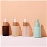 Glass Round Colored 1 Oz Dropper Bottles With Bamboo Lid Wholesale