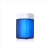 100g Square Blue Frosted Child Resistant Glass Jar