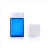 100g Square Blue Frosted Child Resistant Glass Jar