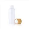 100ml 150ml White Plastic Lotion Essential Oil Bottles With Bamboo Cap