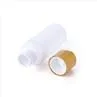 100ml 150ml White Plastic Lotion Essential Oil Bottles With Bamboo Cap