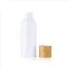 100ml 150ml White Plastic Lotion Essential Oil Bottles With Bamboo Cap