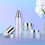 Botella de bomba de loción cosmética de 100 ml Frascos de maquillaje de vidrio de 30 g