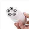 120ml White Plastic Five Steel Ball Roller Bottle Cosmetic Packaging