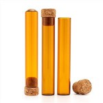 127mm Amber Glass Pre Rolled Tube With Cork