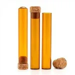 127mm Amber Glass Pre Rolled Tube With Cork