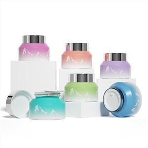 15g 30g 50g 100g Colored Inclined Shoulder Glass Cosmetic Jars