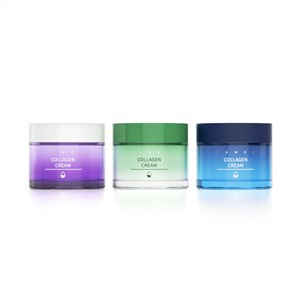 30g Small Glass Cosmetic Jars Straight Round Skin Cream Jar