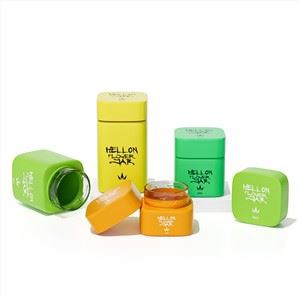 1oz 2oz 3oz 4oz Square Glass Child Proof Jar