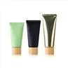 20g Plastic Cosmetic Tube Packaging With Bamboo Lid