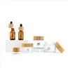 20ml Bamboo Lid Amber Dropper Bottles