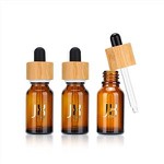 20ml Glass Brown Dropper Bottles Childproof Bamboo Cap