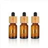 20ml Glass Brown Dropper Bottles Childproof Bamboo Cap