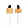 20ml Glass Brown Dropper Bottles Childproof Bamboo Cap