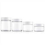 3 Oz Clear Child Resistant Lid Glass Jars
