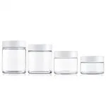 3 Oz Clear Child Resistant Lid Glass Jars