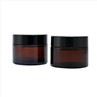30 50 Ml Cosmetic Face Lotion Glass Jars With Screw Top Plastic Lid