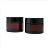 30 50 Ml Cosmetic Face Lotion Glass Jars With Screw Top Plastic Lid
