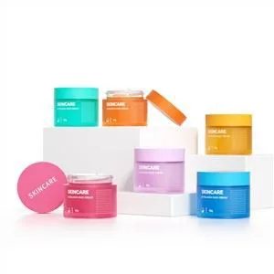 30g 50g 80g Frosted Glass Round Skincare Jars