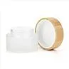 30g 50g Bamboo Cream Jars Cosmetic Pots With Wooden Lids