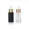 30ml Clear Black Empty Essential Oil Bottle With Dropper Cap
